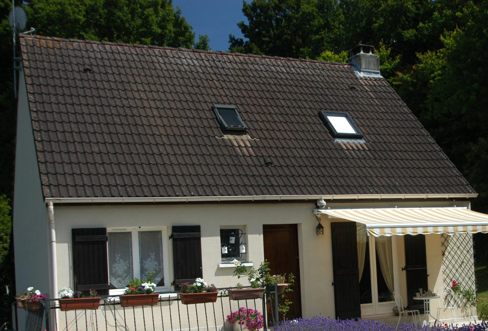 Toiture avant nettoyage — Action Nettoyage Toiture, Chevry-en-Sereine